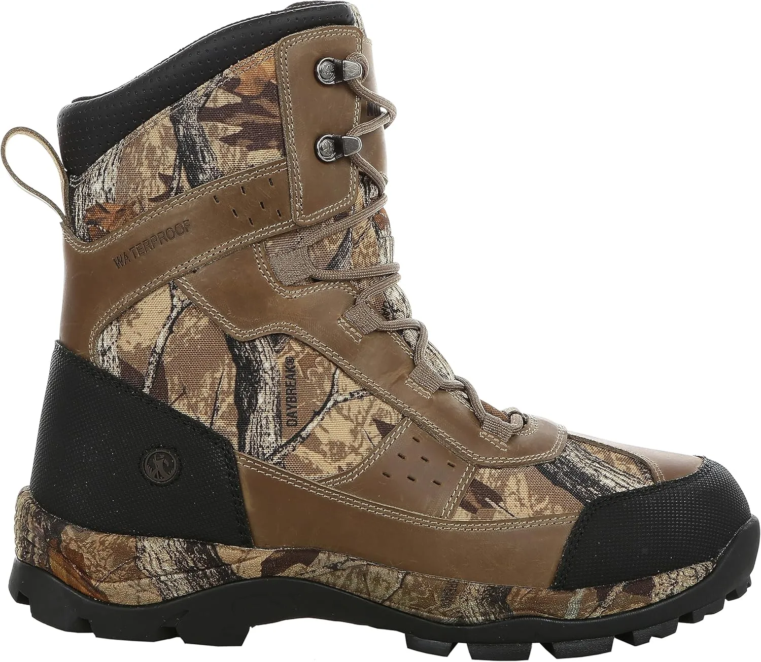 Northside Men's Renegade 800 Thinsulate Insulated Mid-Calf Lace-Up Waterproof Leather with Daybreak Camo Insert Hunting Boot