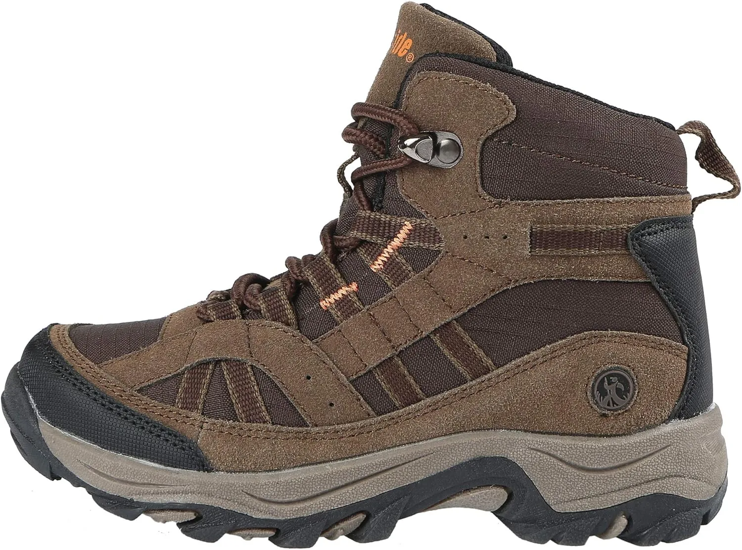 Northside Unisex-Child Rampart Mid Hiking Boots - Lightweight Performance | Suede/Ripstop Nylon Moisture-Wicking Quick Lace-Up Durable TPR Outsole | Kids Hiking Adventure Essential