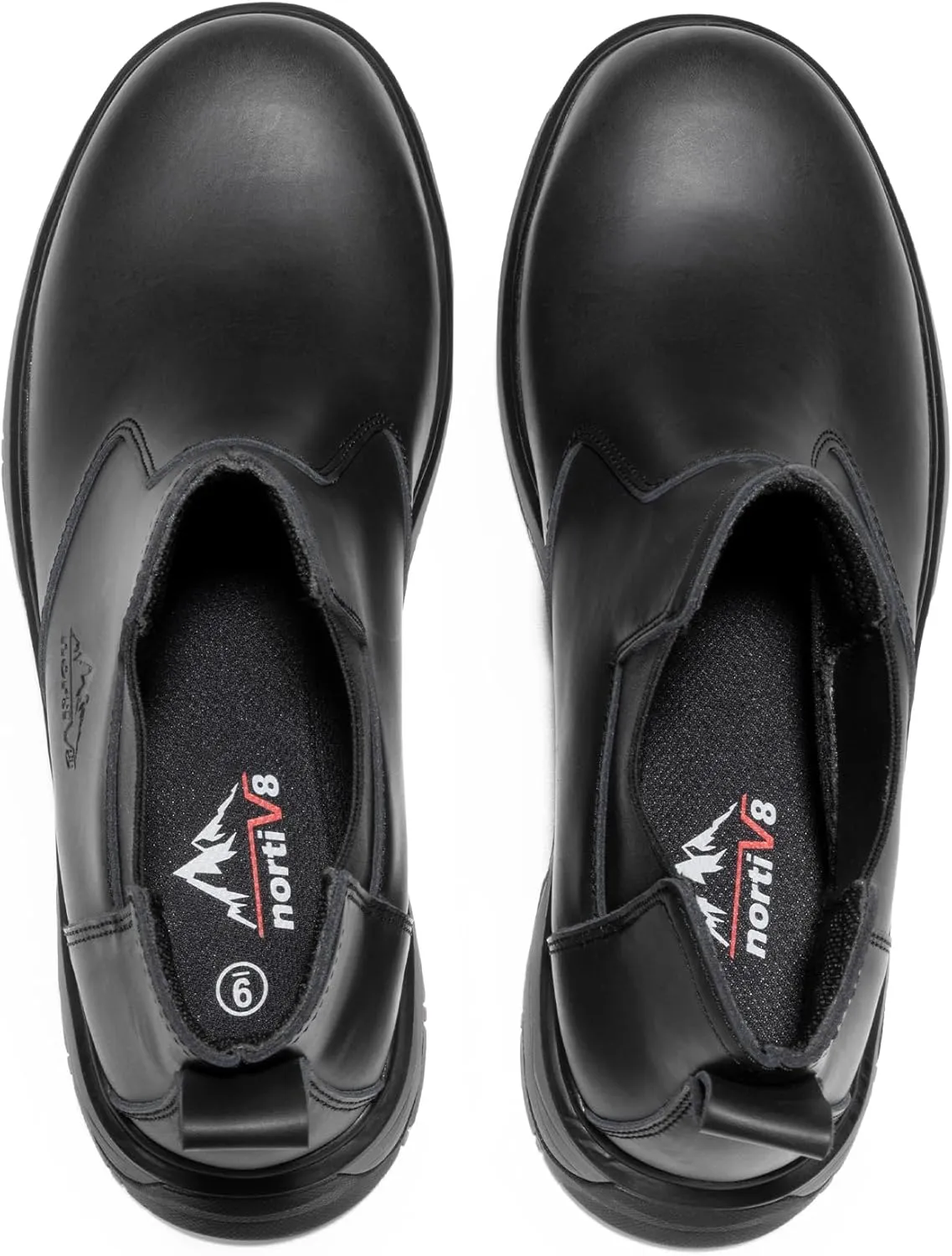 NORTIV 8 Slip On Work Boots for Men Steel Toe Waterproof Safety Construction Boots for Men