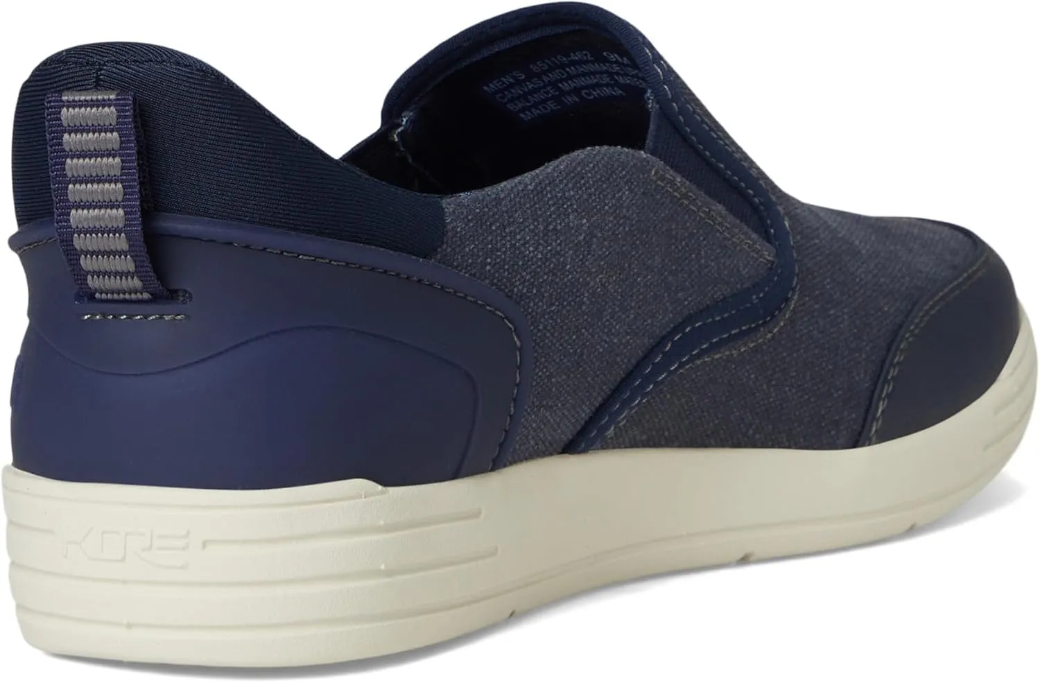 Nunn Bush Men's Kore City Walk Canvas Ez Moc Toe Slip-on Sneakers Easy Off Loafer