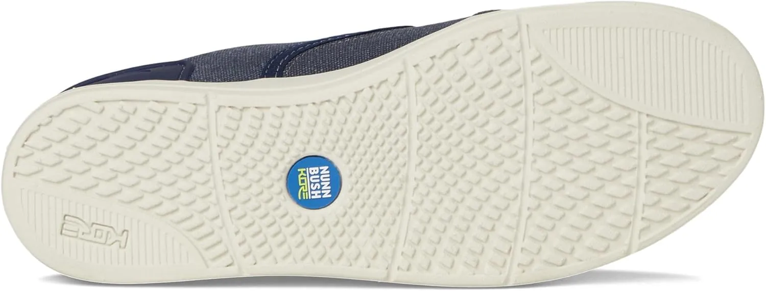 Nunn Bush Men's Kore City Walk Canvas Ez Moc Toe Slip-on Sneakers Easy Off Loafer