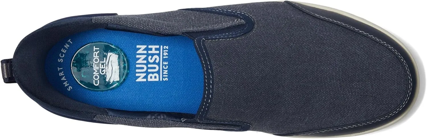 Nunn Bush Men's Kore City Walk Canvas Ez Moc Toe Slip-on Sneakers Easy Off Loafer