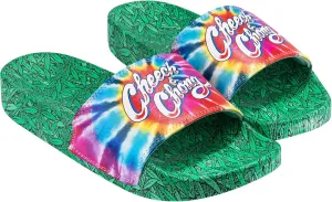 Odd Sox, Slide, Slip On Sandal, Cheech & Chong Tie Dye, Soft, Comfortable, Unisex