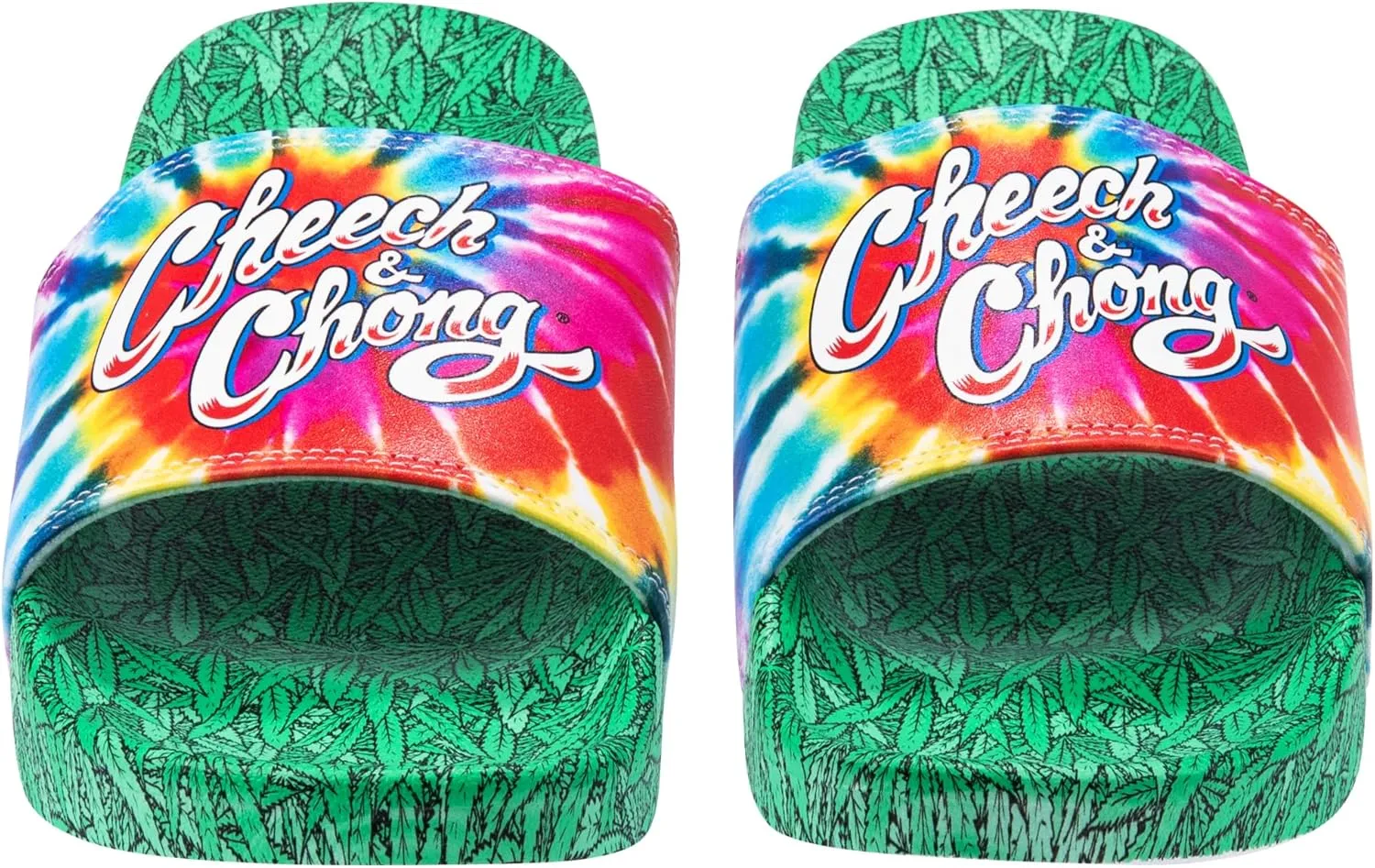 Odd Sox, Slide, Slip On Sandal, Cheech & Chong Tie Dye, Soft, Comfortable, Unisex