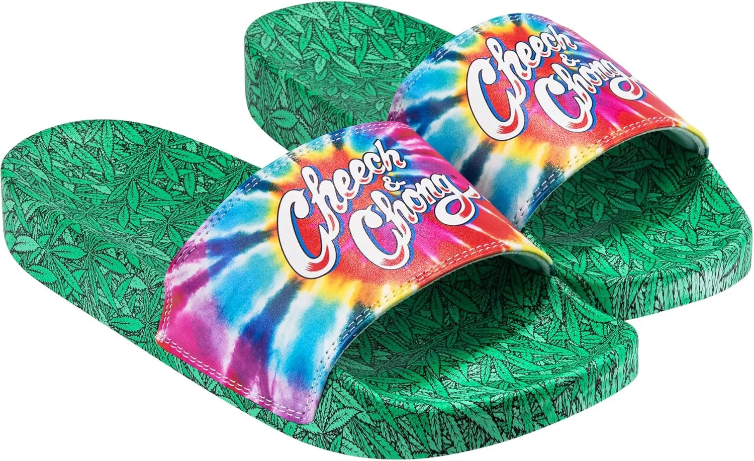 Odd Sox, Slide, Slip On Sandal, Cheech & Chong Tie Dye, Soft, Comfortable, Unisex