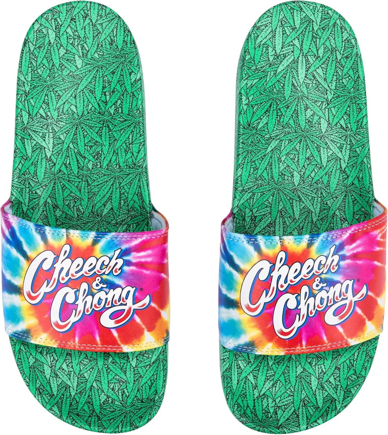 Odd Sox, Slide, Slip On Sandal, Cheech & Chong Tie Dye, Soft, Comfortable, Unisex