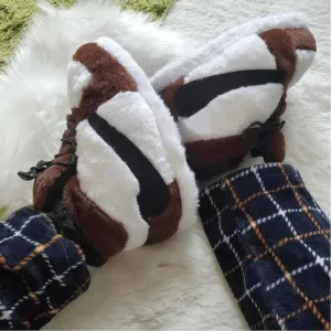'OG' Brown Comfortable Plush Sneaker Slippers