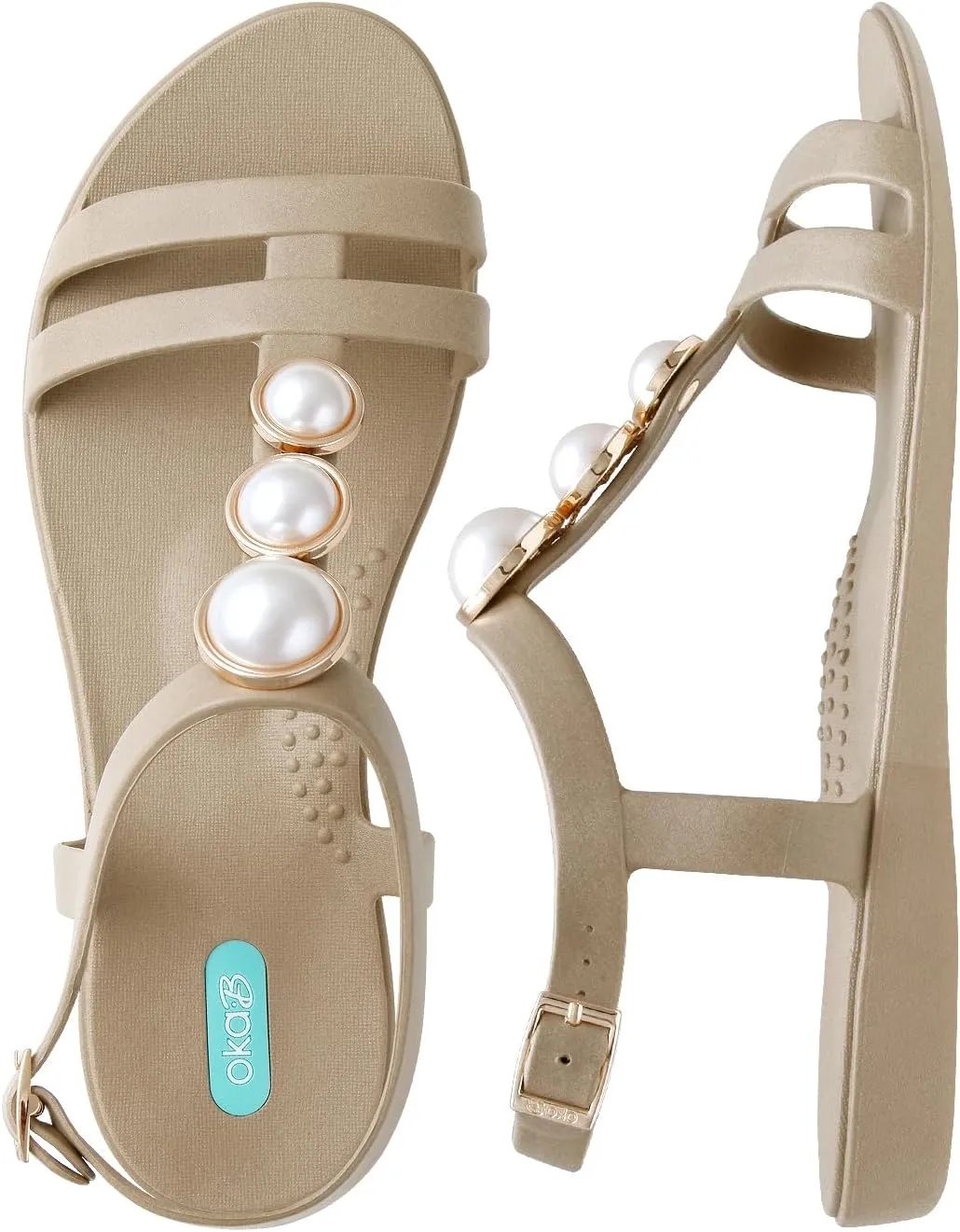 Oka-B Women's Morgan Flat Sandal with Straps
