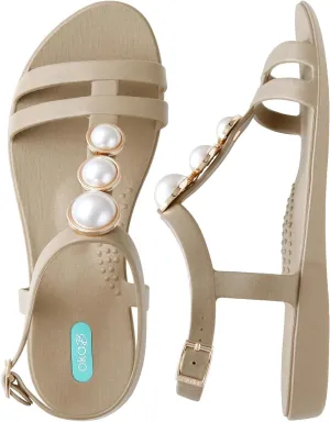 Oka-B Women's Morgan Flat Sandal with Straps