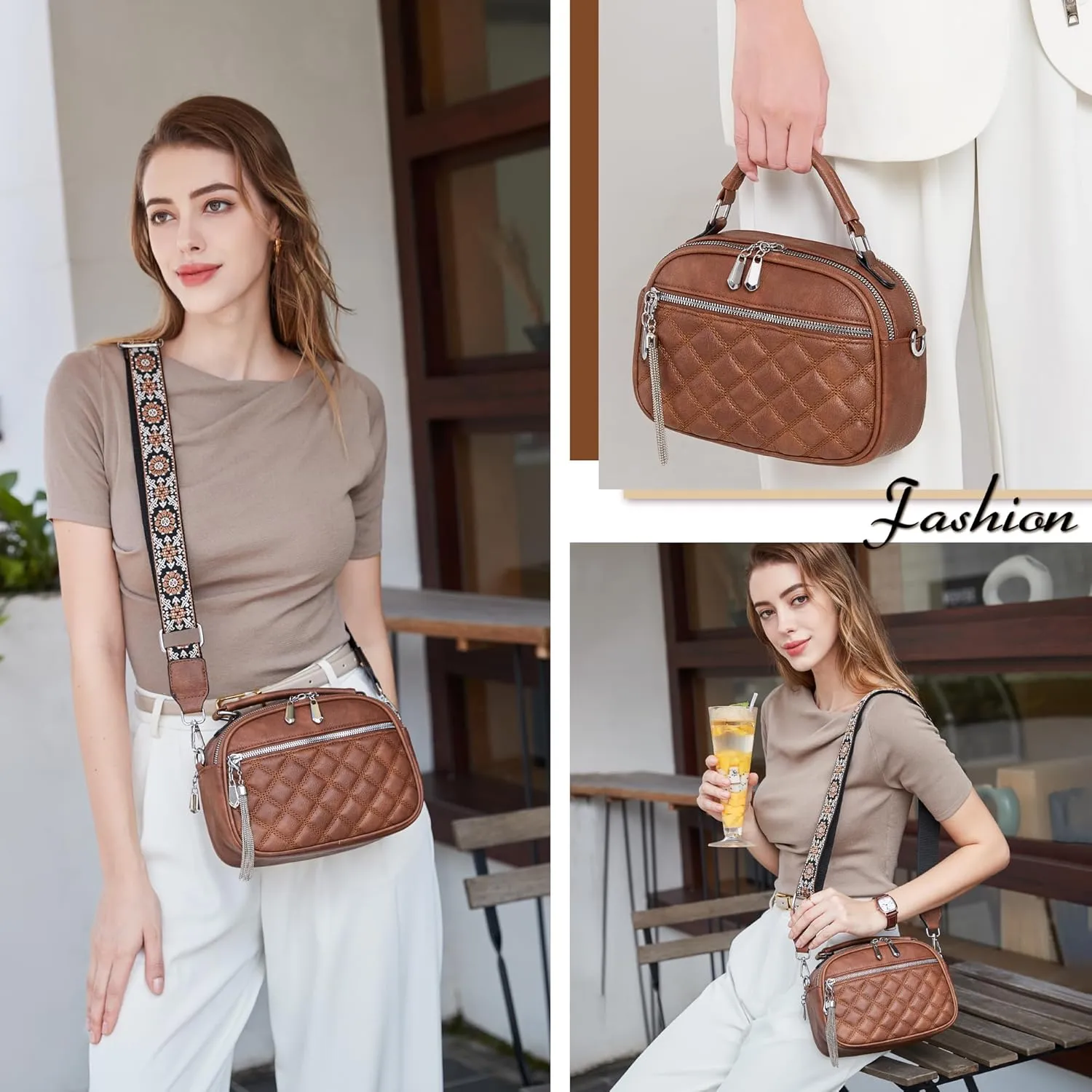 OPAGE Small Crossbody Bags for Women Trendy, Soft PU Leather Womens Crossbody Purse Shoulder Handbags
