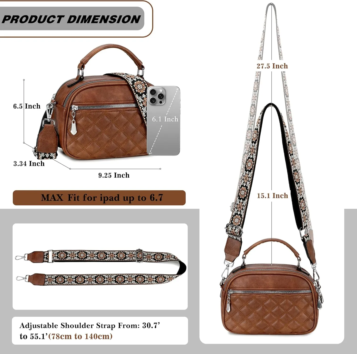 OPAGE Small Crossbody Bags for Women Trendy, Soft PU Leather Womens Crossbody Purse Shoulder Handbags