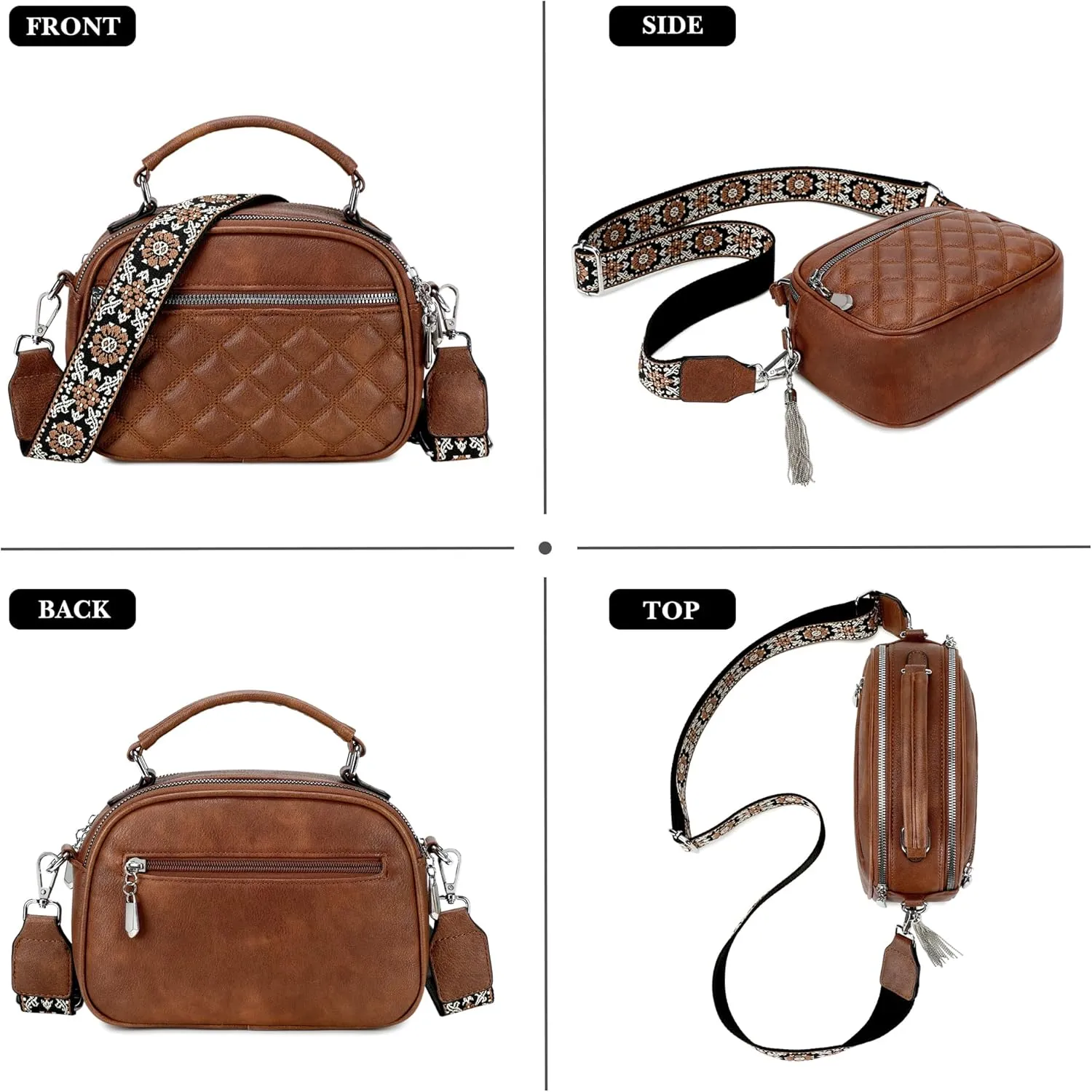 OPAGE Small Crossbody Bags for Women Trendy, Soft PU Leather Womens Crossbody Purse Shoulder Handbags