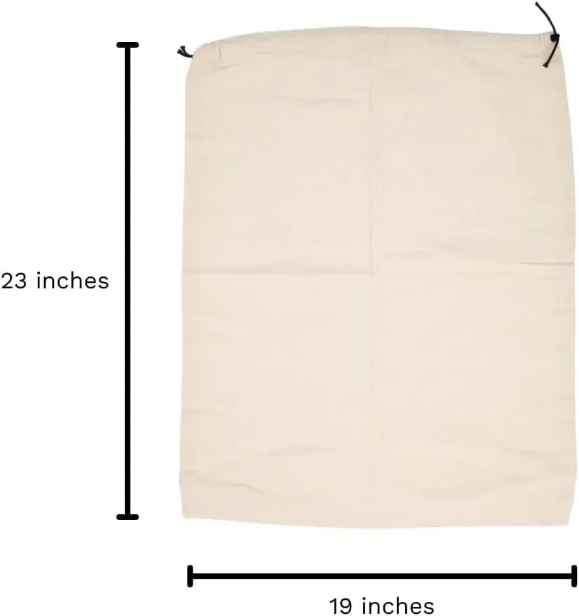 Organic Cotton Shoes Storage Bags - Convenient Shoe Bags for Travel & Storage - Dust Proof Sneaker Bags - Easy to Pack, Convenient to Carry & Foldable Shoes Drawstring Bags (3 Large: 23"x19")
