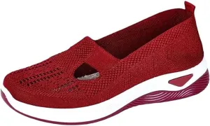 Orthopedic Woven Breathable Soft Slip On Arch Support Walking Casual Running Diabetic Foam Shoes