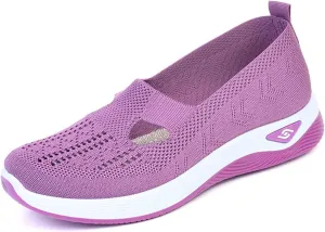 Orthopedic Woven Breathable Soft Slip On Arch Support Walking Casual Running Diabetic Foam Shoes