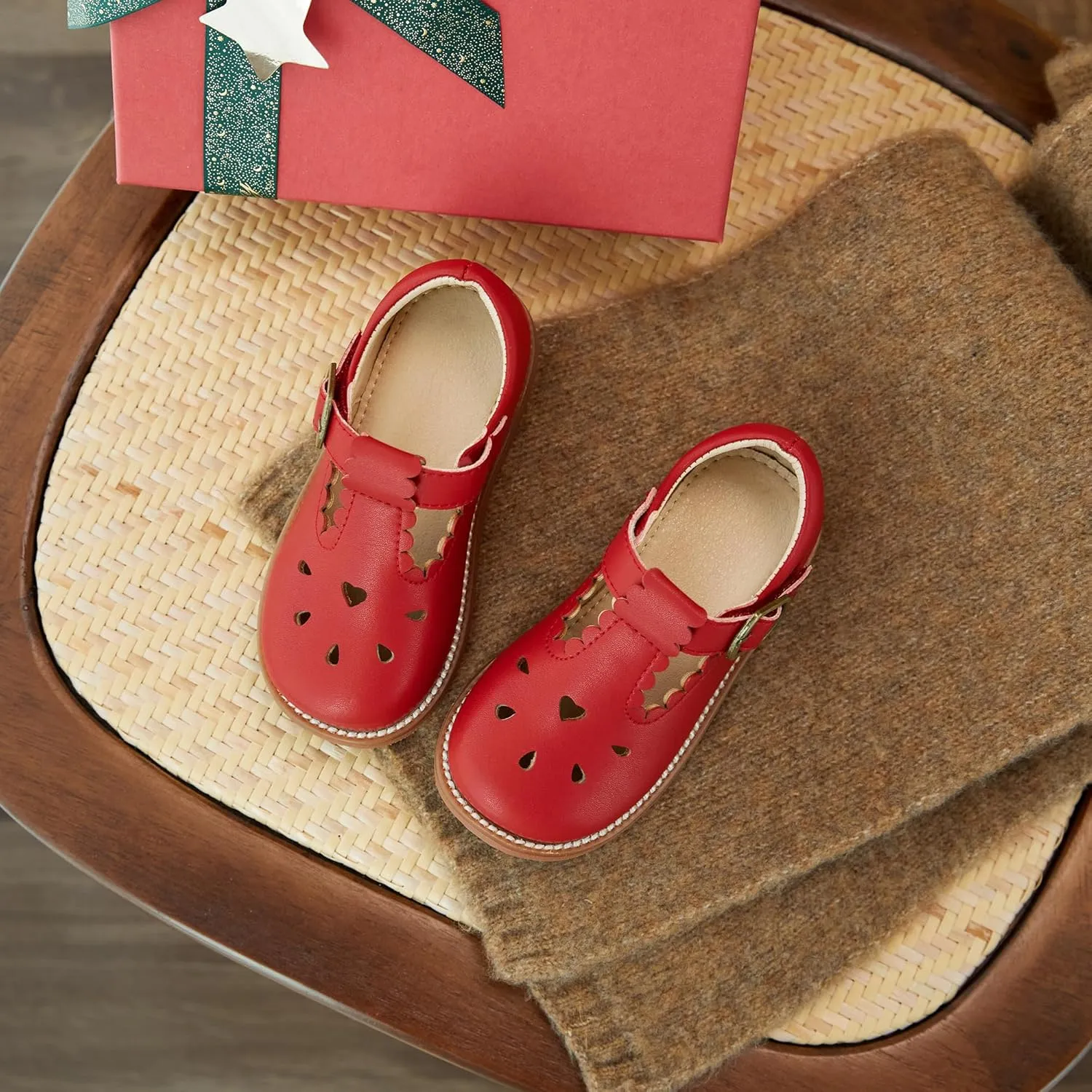 Otter MOMO Toddler/Little Girls Mary Jane Slip-on School Uniform Party Dress Shoes