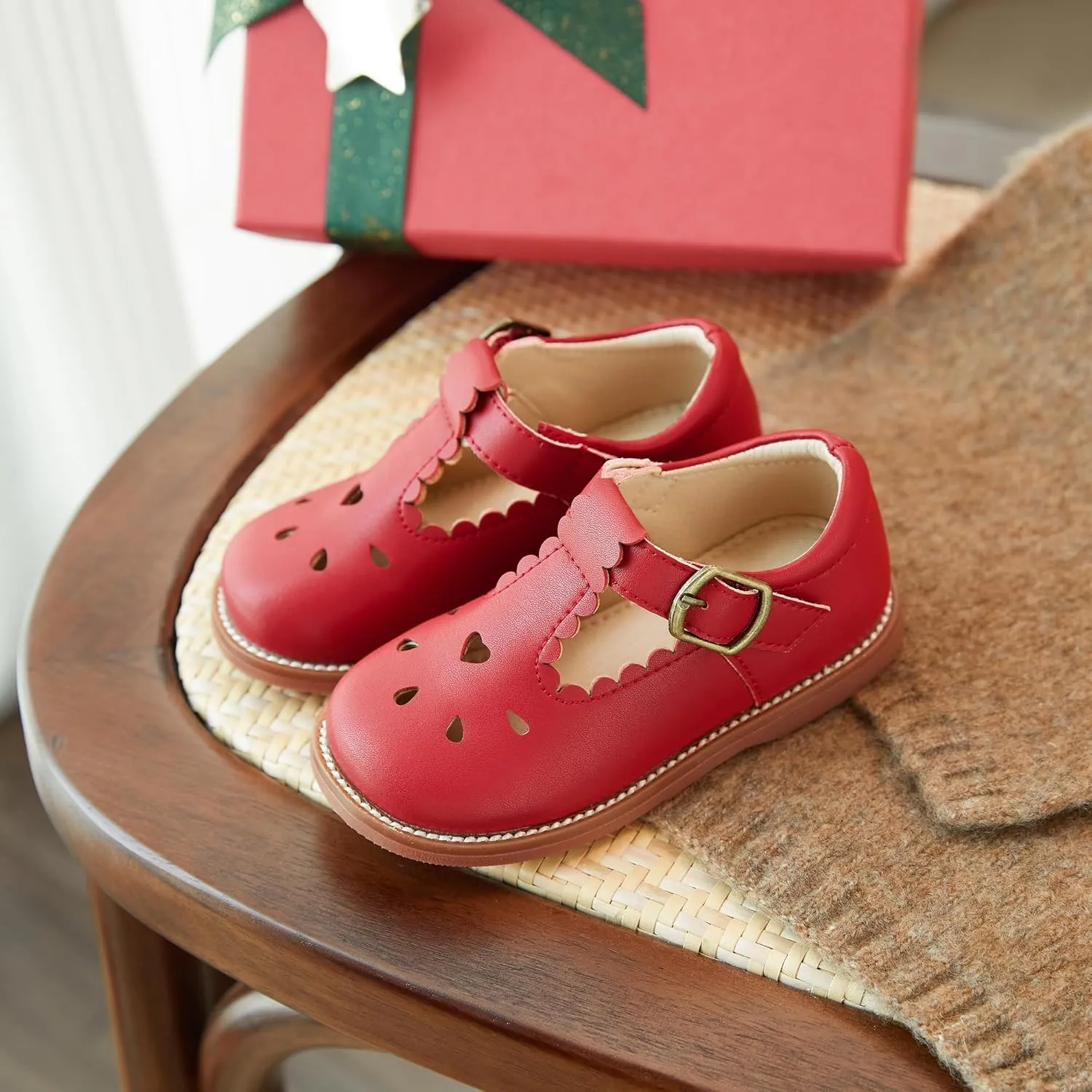 Otter MOMO Toddler/Little Girls Mary Jane Slip-on School Uniform Party Dress Shoes