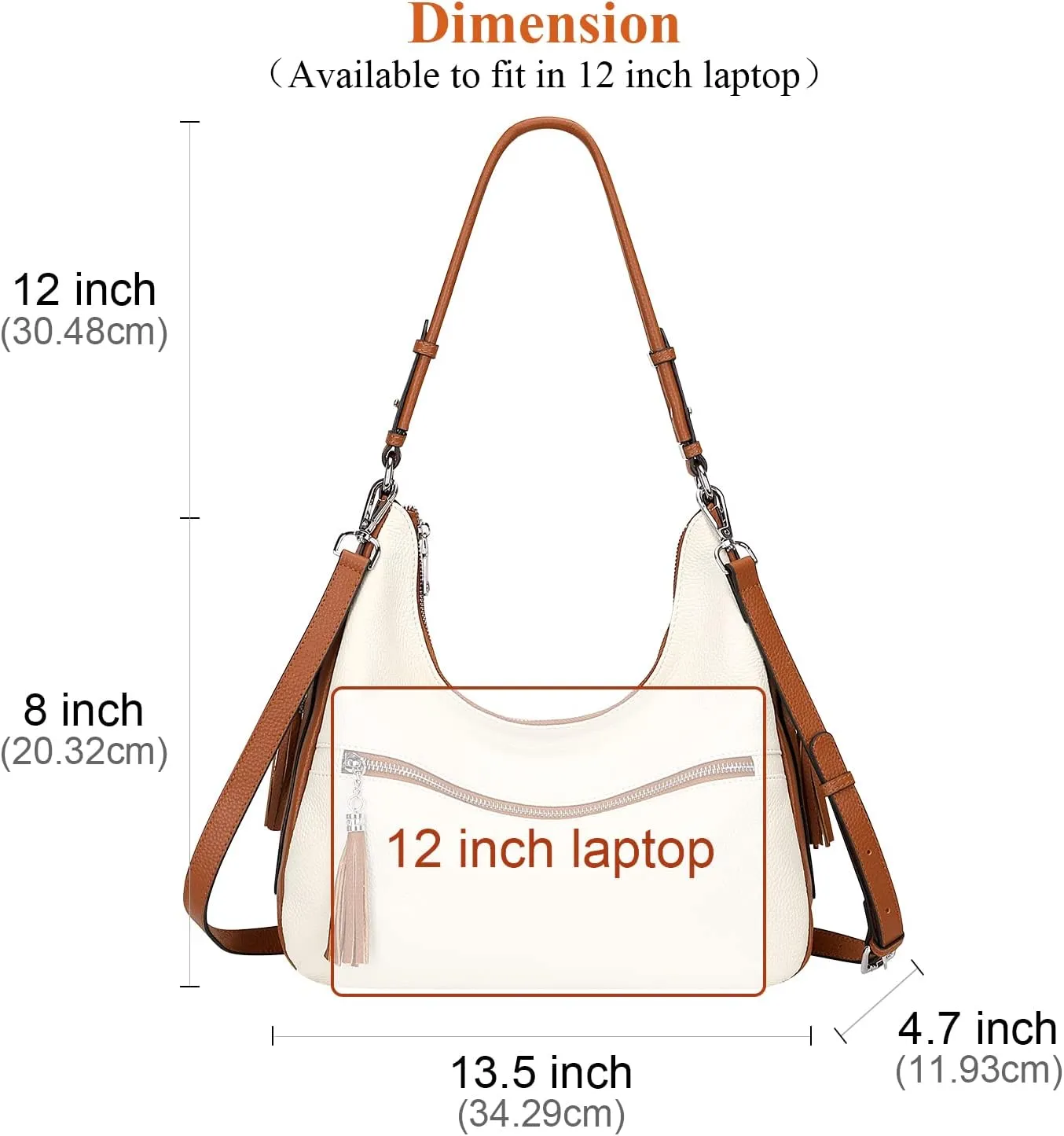 Over Earth Genuine Leather Hobo Bags for Women Medium Soft Purses Casual Shoulder Bag and Handbags