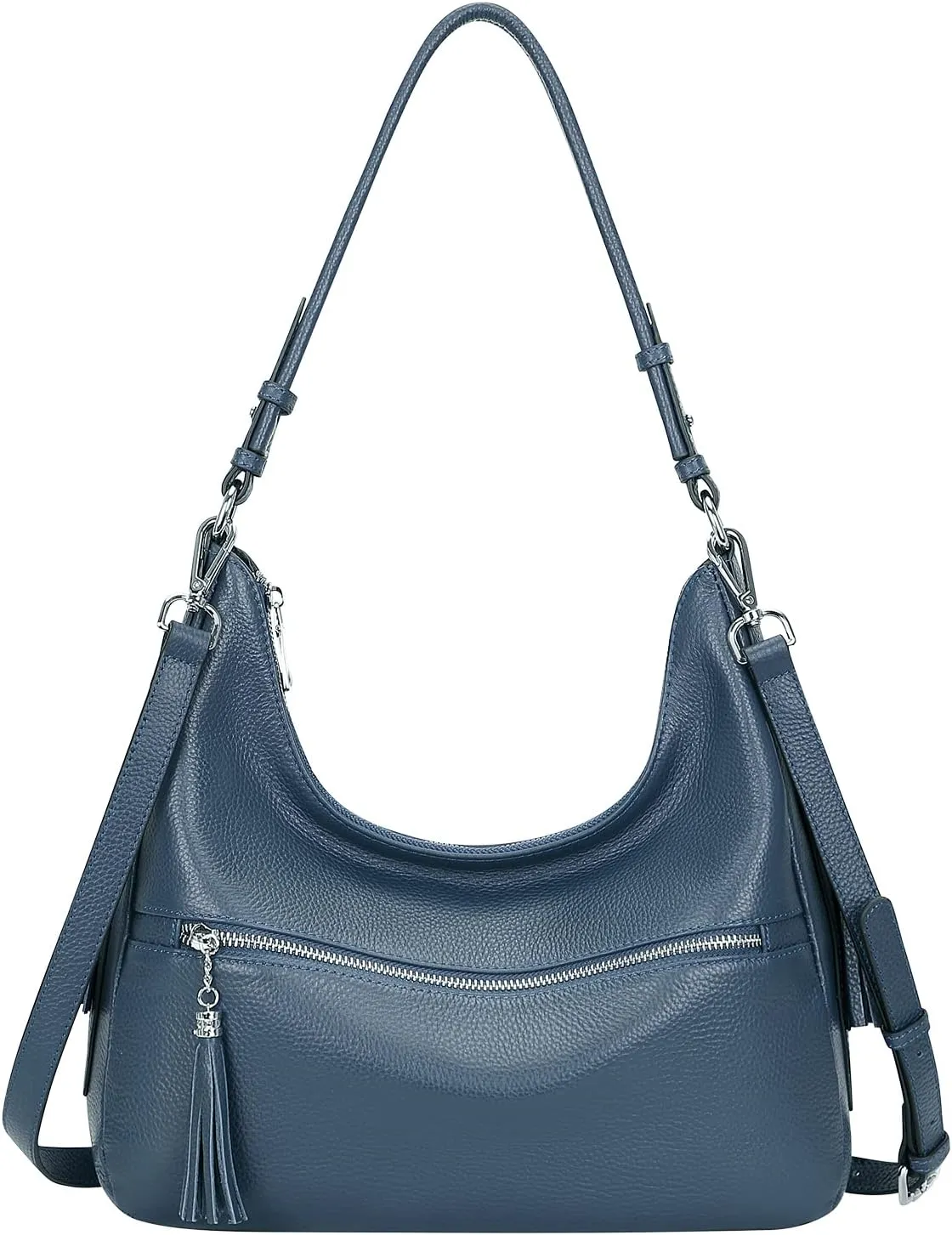 Over Earth Genuine Leather Hobo Bags for Women Medium Soft Purses Casual Shoulder Bag and Handbags