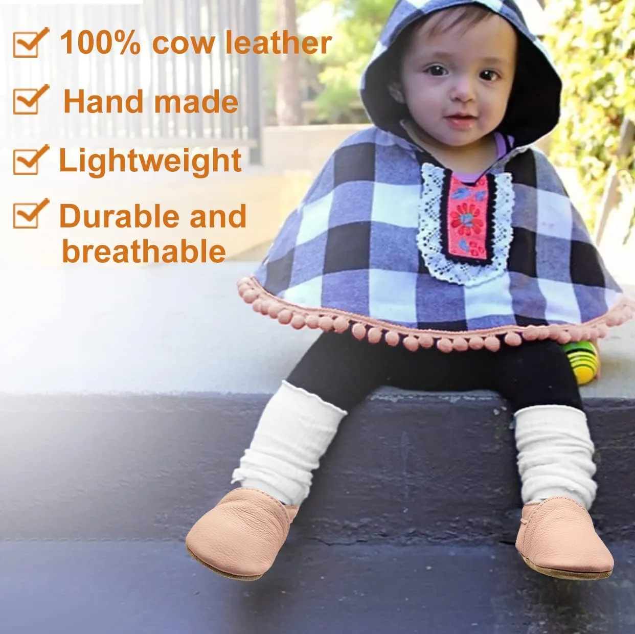 OWLOWLA Soft Sole Baby Shoes Leather Baby First Walking Crib Shoes Slip-on Baby Moccasins Infant Toddler Pre-Walker Shoes for Boy Girl