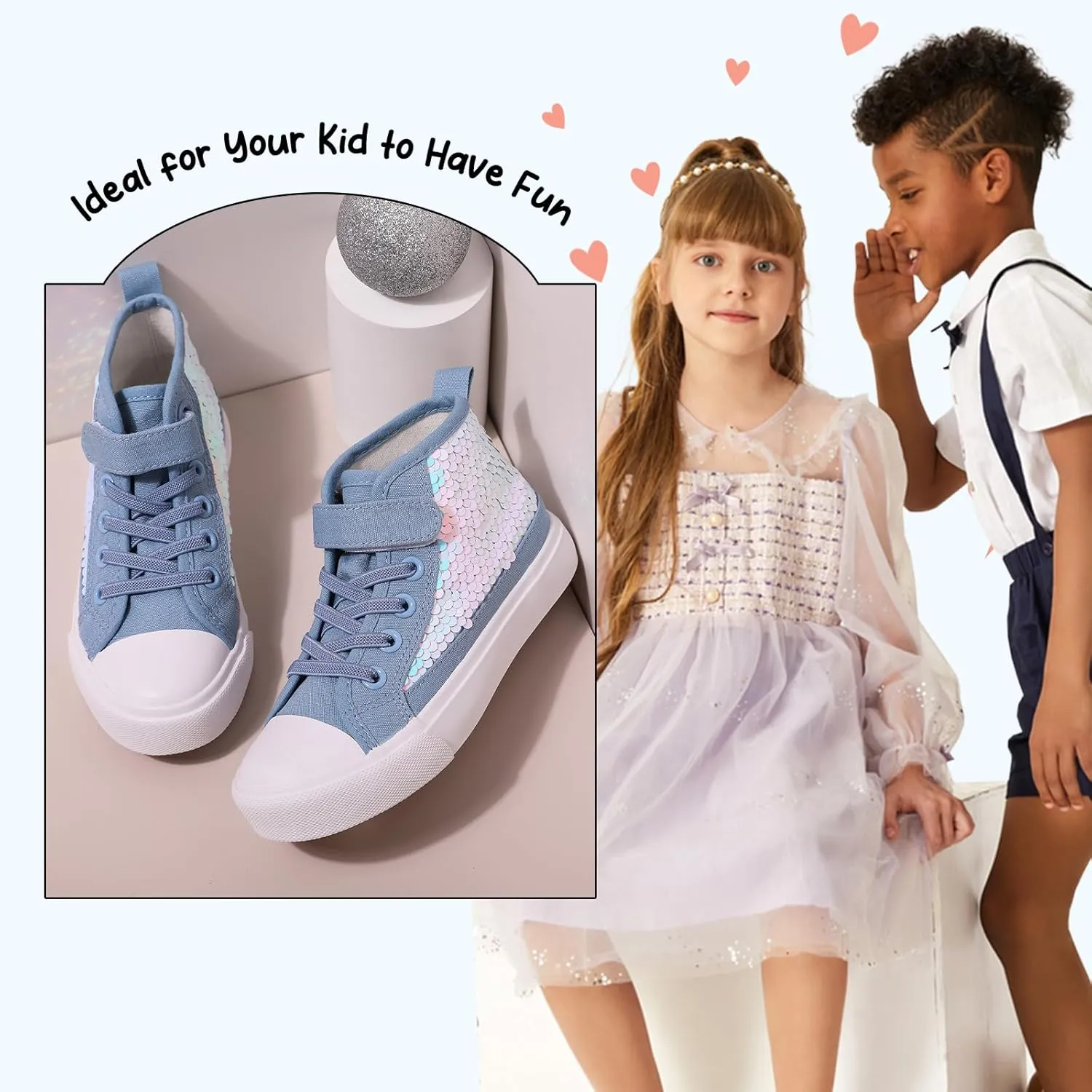 PATPAT Toddler Shoes for Girl & Boy, Toddler Sneakers Little Kid Shoes [Breathable & Comfortable] [Lightweight & Durable] Casual, Stylish and Comfortable Slip-On Canvas Sneaker Toddler Shoes
