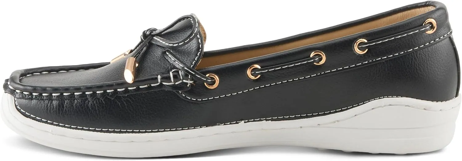 PATRIZIA Women's Wardell Slip-On Boat Shoes – Casual Elegance with Supportive Insole, Lightweight Design