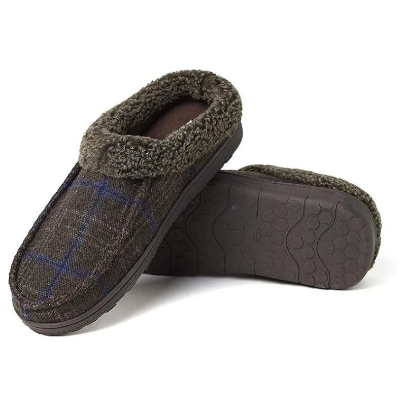 Plaid Slip On Slippers With Soft Lining And Sturdy Sole