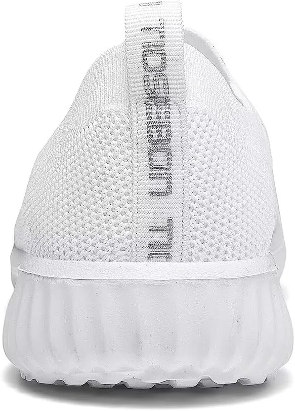 poemlady Walking Shoes Women Slip On Sneakers Knit Lightweight Comfortable Breathable Nurse Shoes for Work Travel