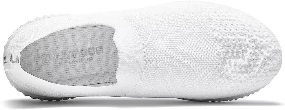poemlady Walking Shoes Women Slip On Sneakers Knit Lightweight Comfortable Breathable Nurse Shoes for Work Travel