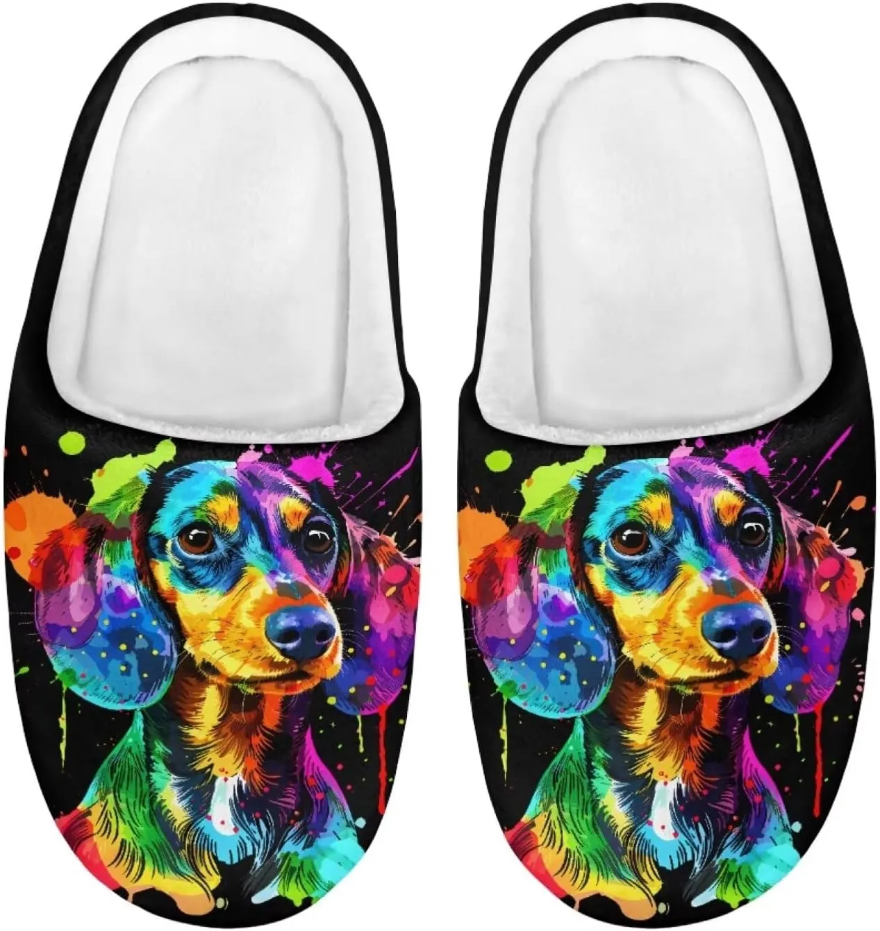 Polero Cute Printed Kids Slippers - Soft Plush Winter Slip On House Slippers