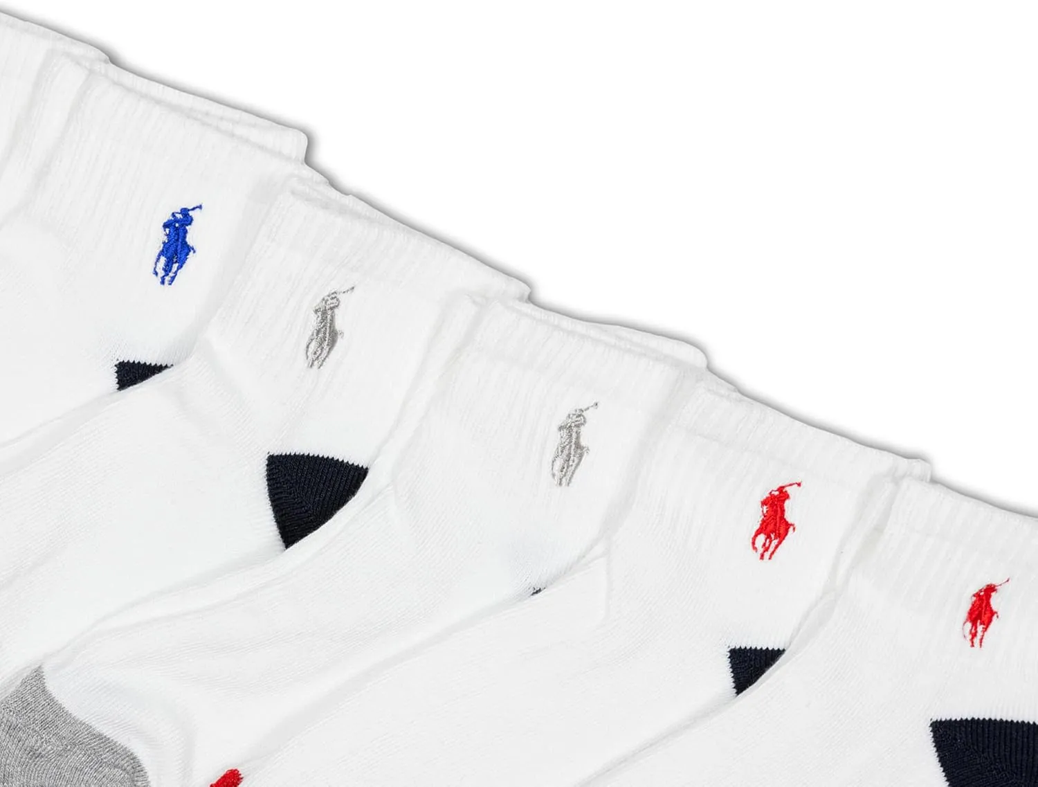 Polo Ralph Lauren Boys' Classic Sport Ankle Socks-6 Pair Pack-Soft Stretchy Yarn & Stay Up Top