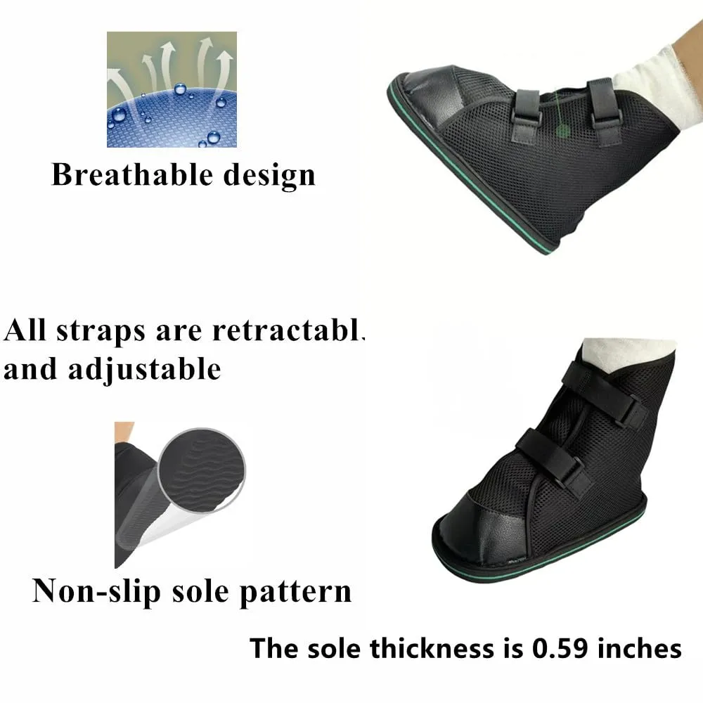 Post-op Shoe, Medical Boot, Adjustable Walking Shoe with Magic Sticks, Recovery Shoe for Post-surgery,Broken Foot or Toe, Unisex, Easy to Wear, for Summer (XL)