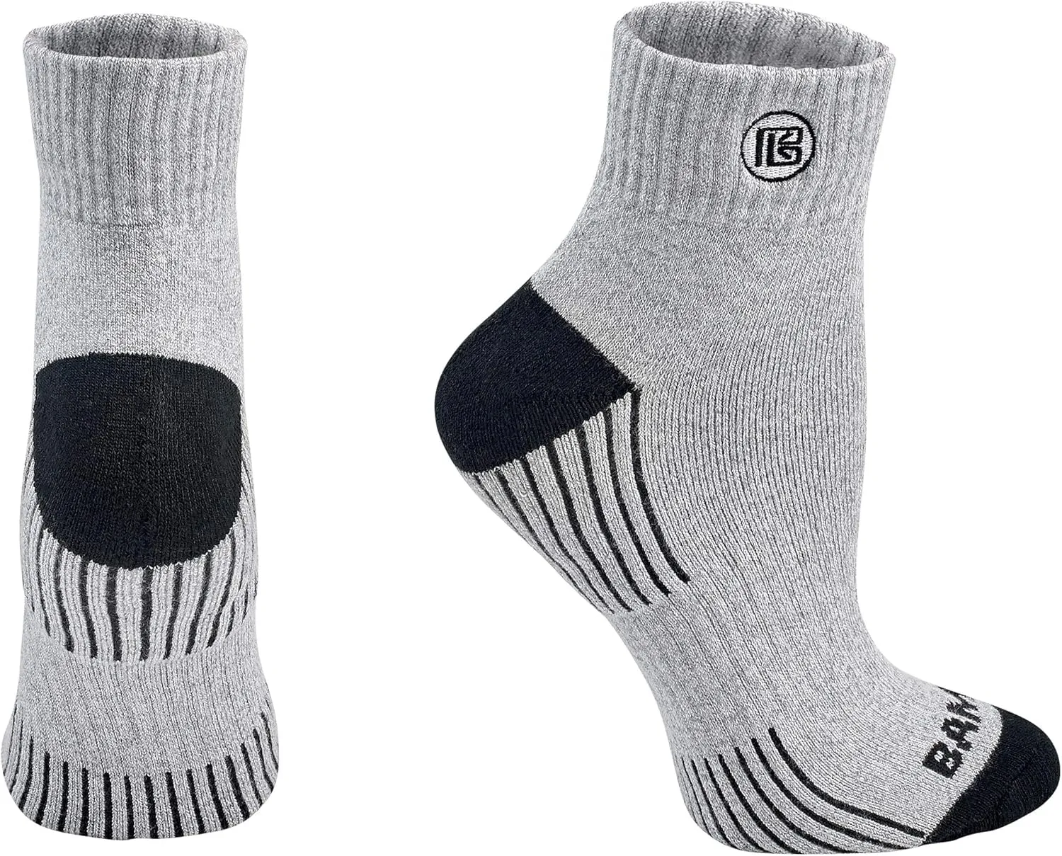 Premium Bamboo Crew Work Socks- Quarter High Moisture Wicking, Odor Eliminating