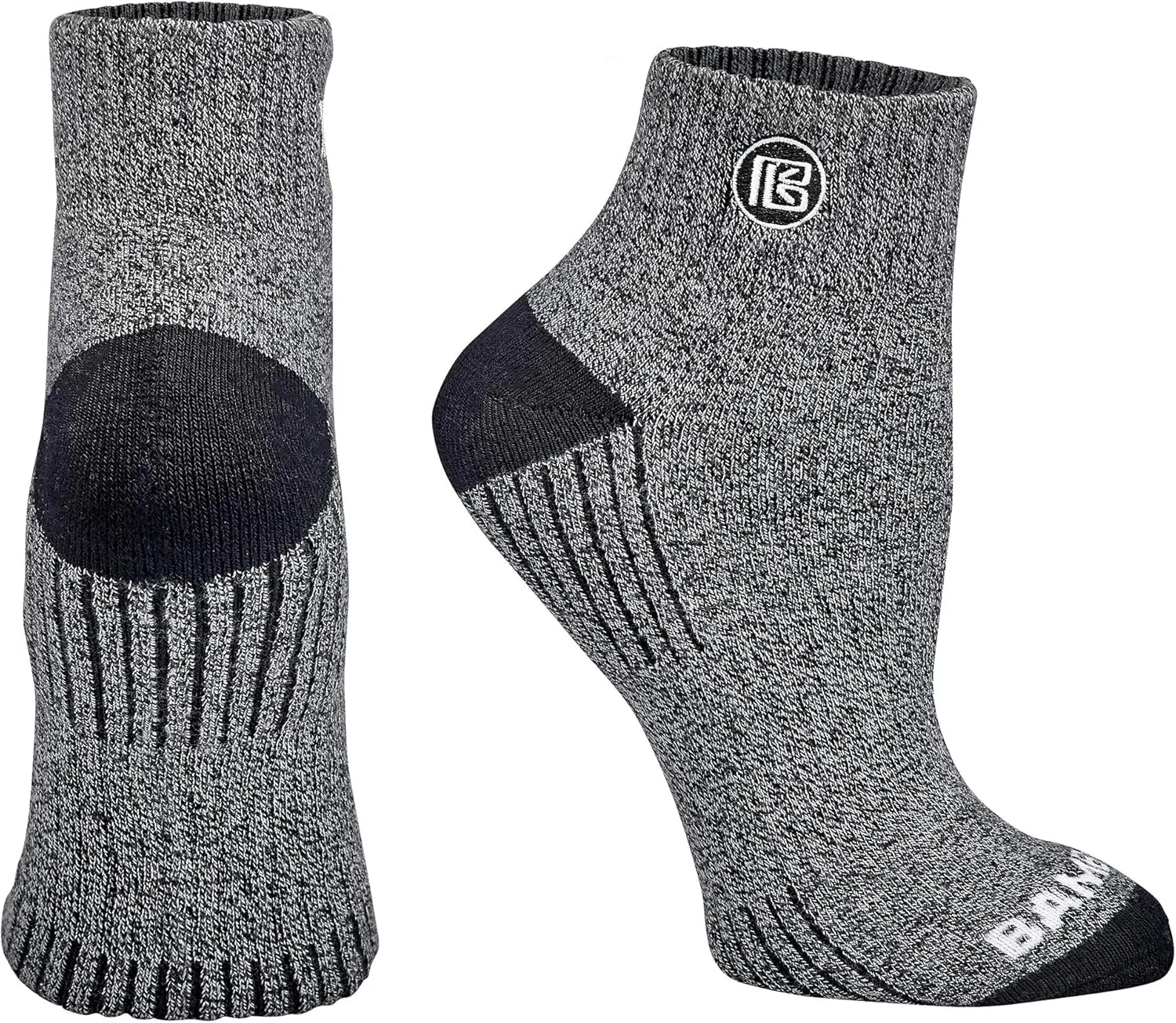 Premium Bamboo Crew Work Socks- Quarter High Moisture Wicking, Odor Eliminating