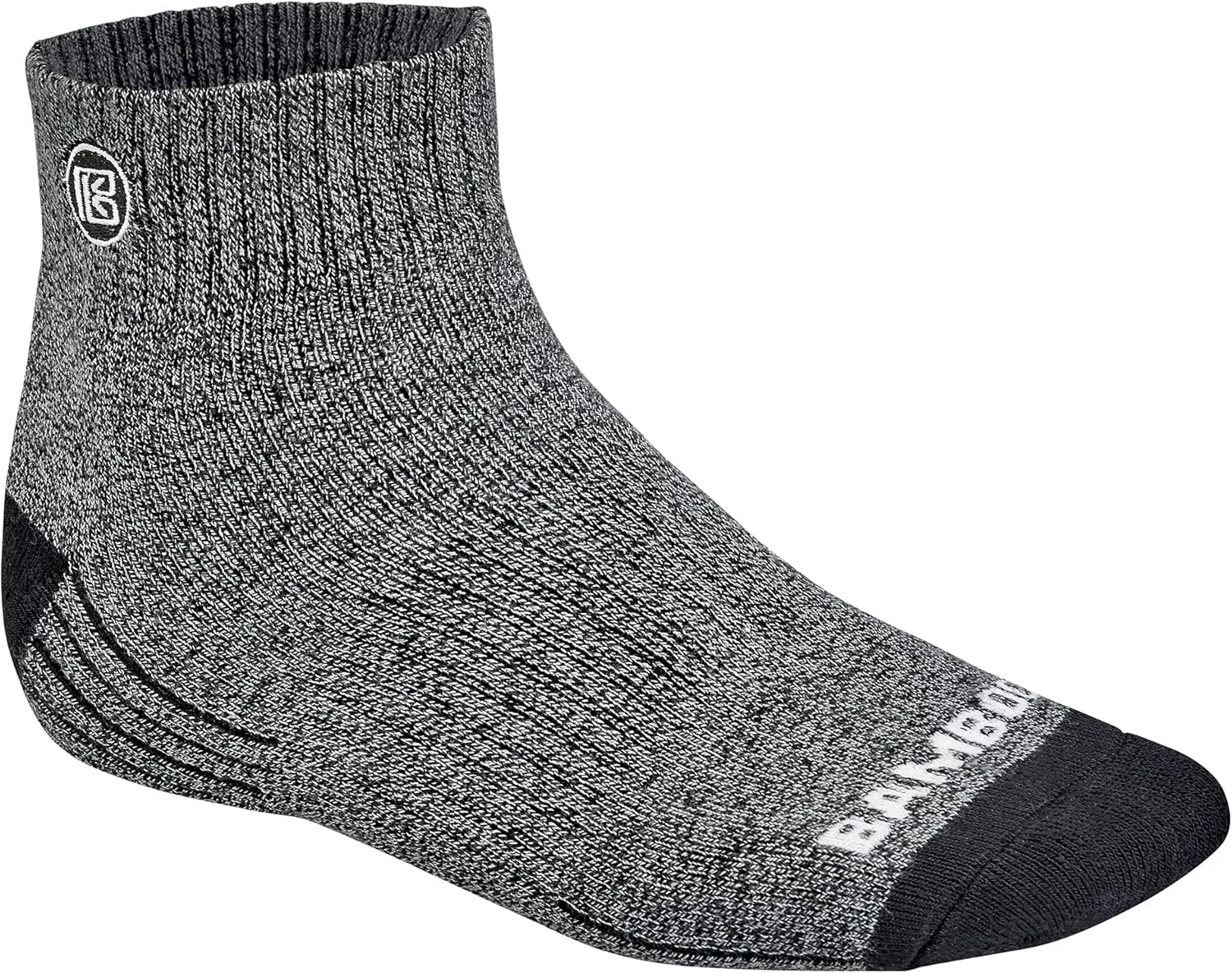 Premium Bamboo Crew Work Socks- Quarter High Moisture Wicking, Odor Eliminating