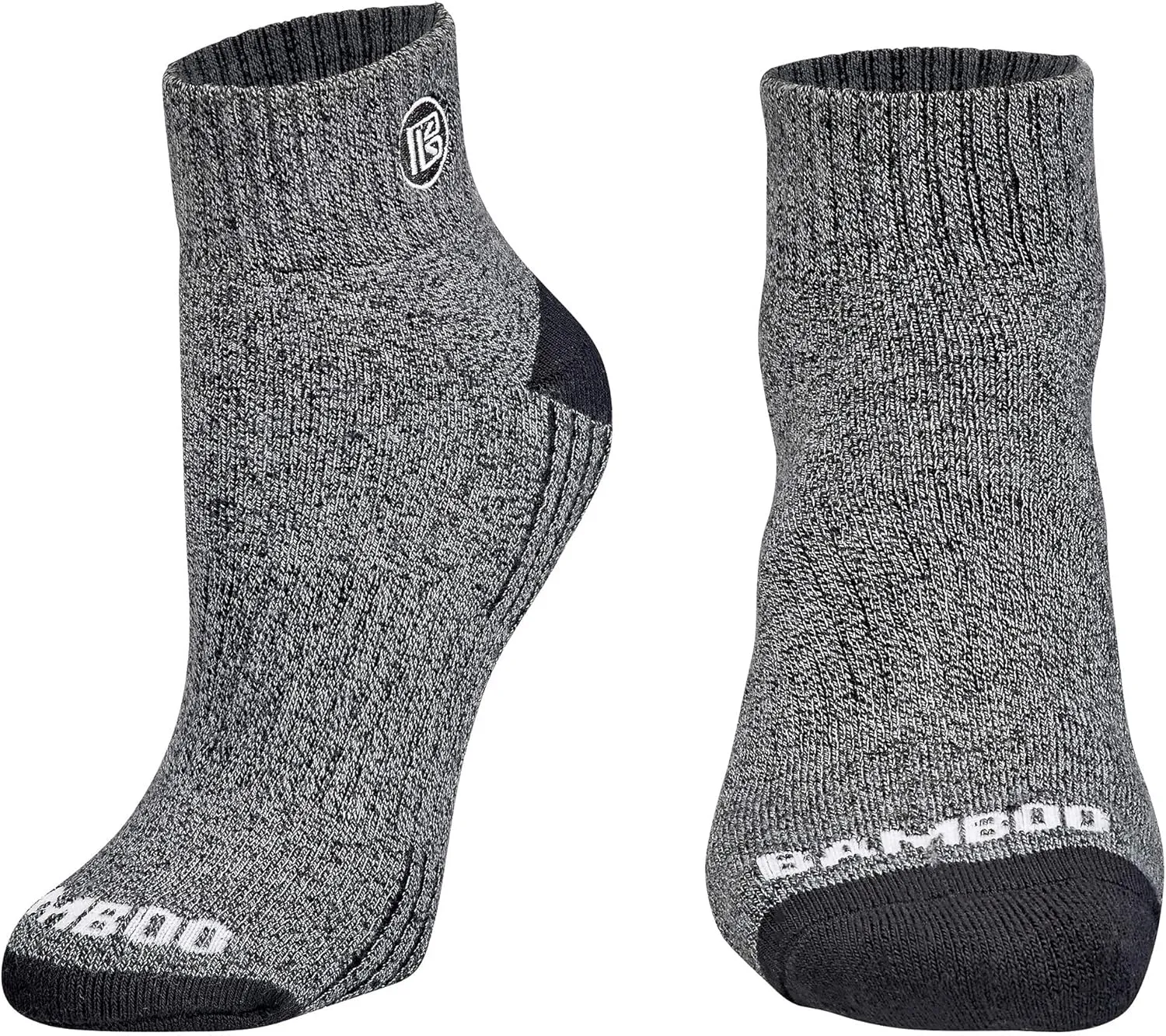 Premium Bamboo Crew Work Socks- Quarter High Moisture Wicking, Odor Eliminating