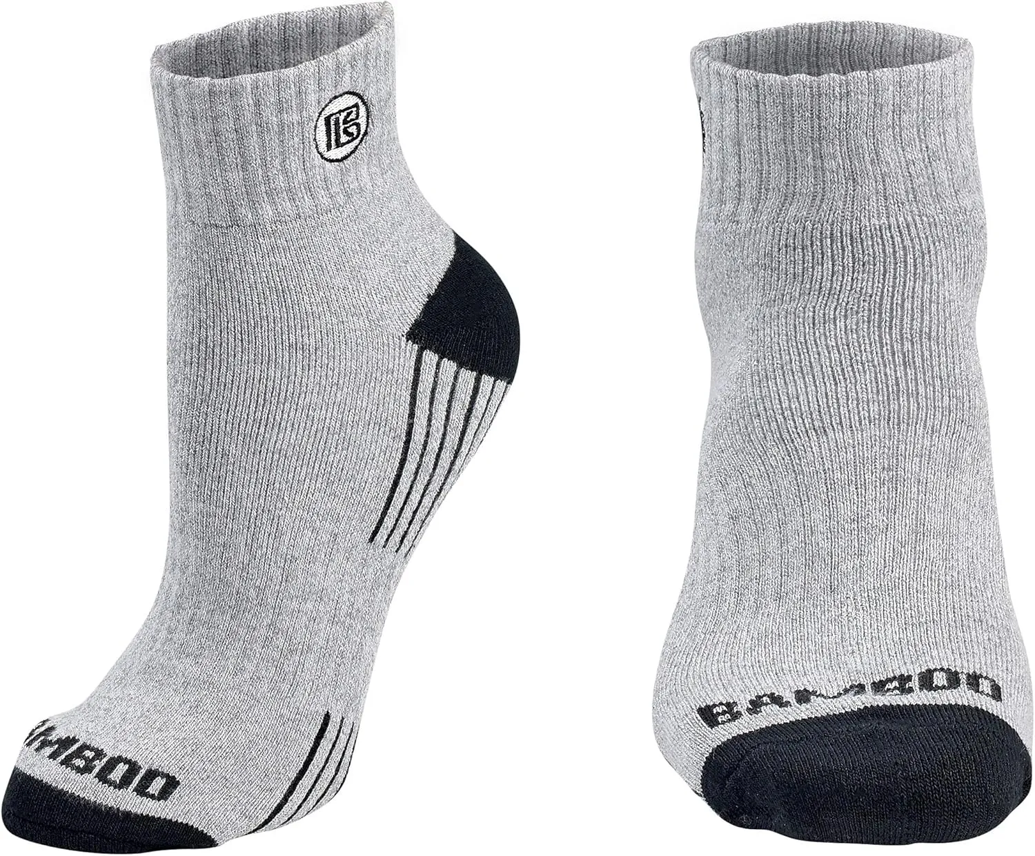 Premium Bamboo Crew Work Socks- Quarter High Moisture Wicking, Odor Eliminating