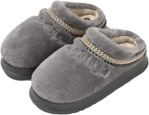Premium Comfort Furry Thermal Non Slip Men's Fuzzy House Slippers Inddor Soft Extra Warm Shoes Memory Foam Sole