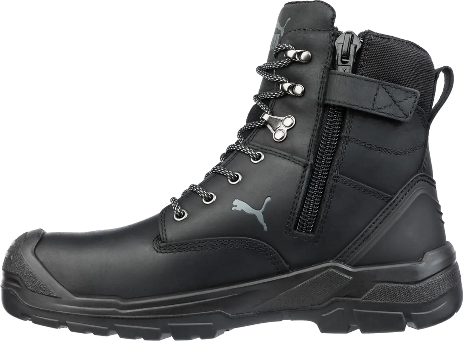 PUMA Men's Conquest Black Soft Toe Industrial Boot, 10.5