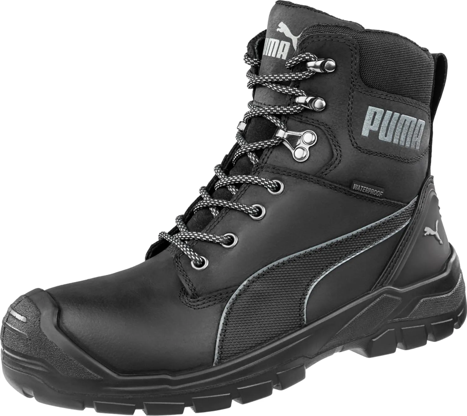 PUMA Men's Conquest Black Soft Toe Industrial Boot, 10.5