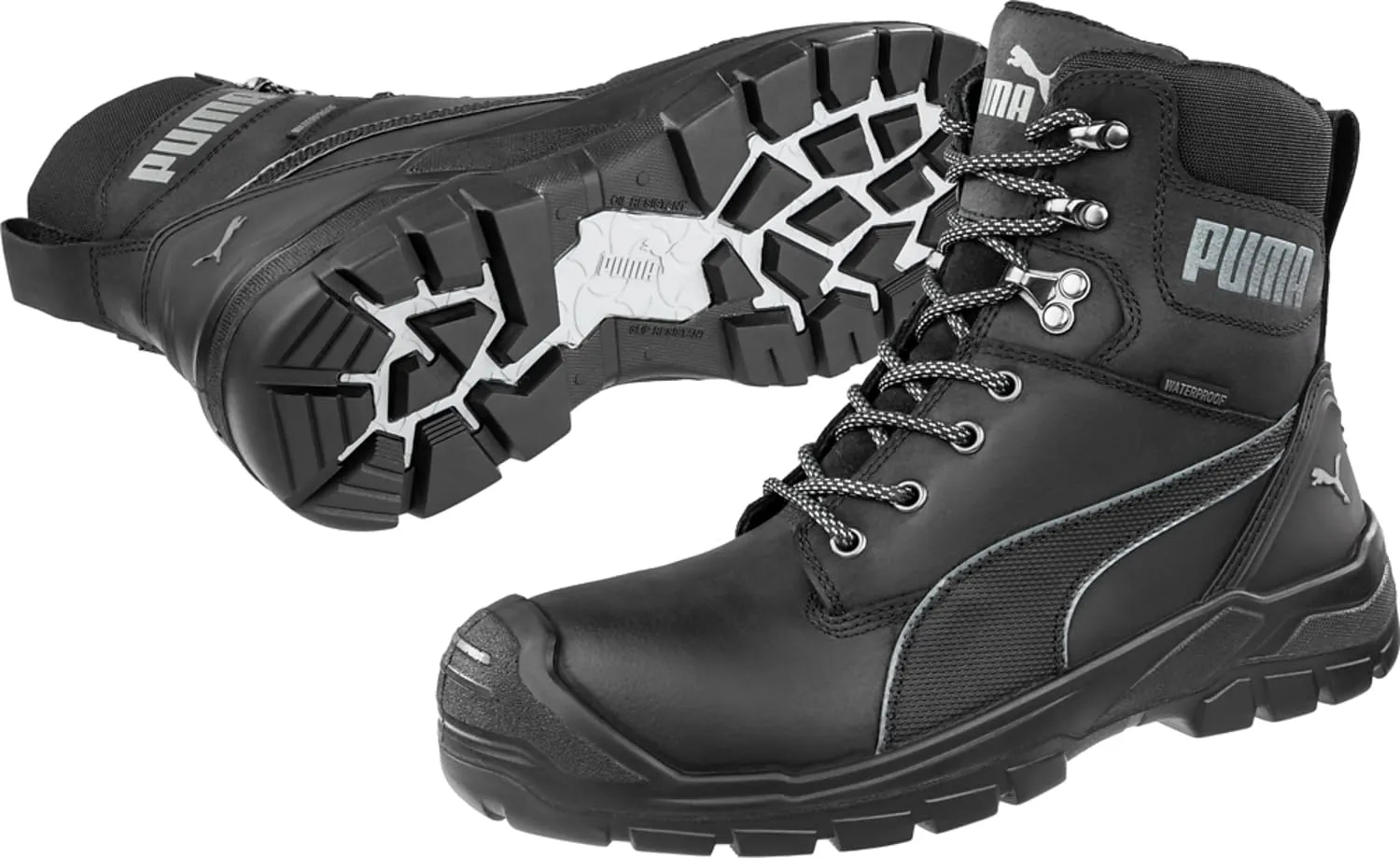 PUMA Men's Conquest Black Soft Toe Industrial Boot, 10.5