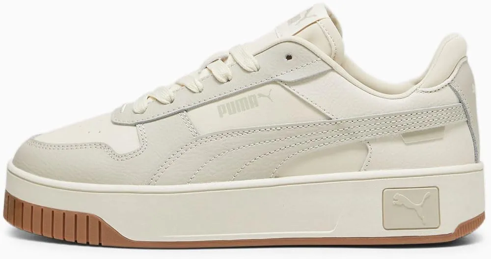 PUMA Women's Carina Street Lace Up Sneaker Alpine Snow/Desert Dust 6.5 Medium US