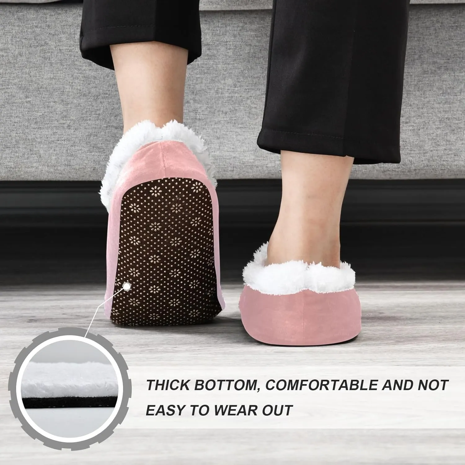 Purple Rose Gradient House Slippers Non-Slip Soft Comfy Slippers for Wedding