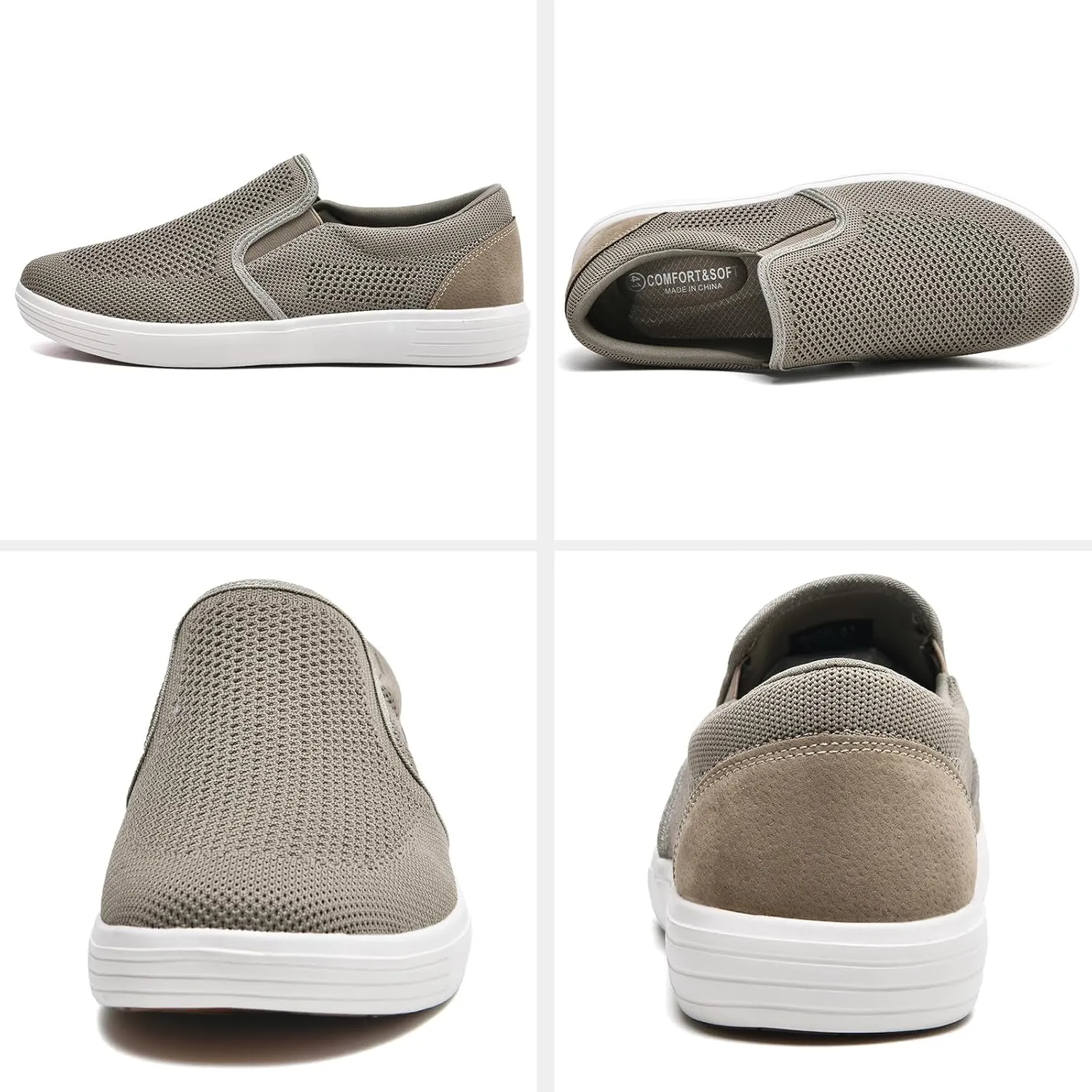 Puxowe Men's Casual Slip On Walking Shoes Mesh Comfortable Loafer