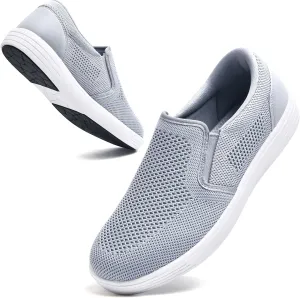 Puxowe Men's Slip On Walking Shoes-Lightweight Comfortable Knit Dress Sneaker