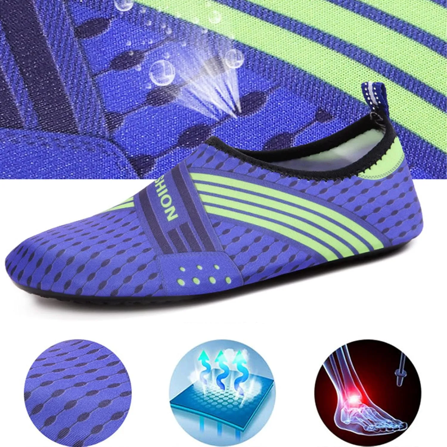 Quick Dry Aqua Water Shoes Barefoot Beach Swim Pool Shoes for Women Men Outdoor Sports Hiking Surf Yoga Lightweight Non Slip Footwear