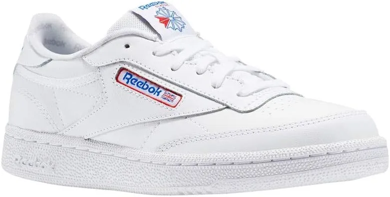Reebok Classic Club C Big Kid's Shoes White/Vital Blue/Blue bs8847 (5.5 M US)