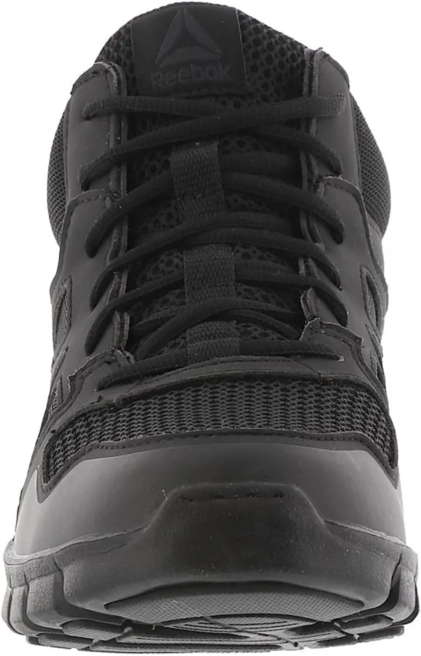 Reebok Work Men's Rb8405 Sublite Cushion Tactical Mid Cut Soft Toe Shoe Black Military