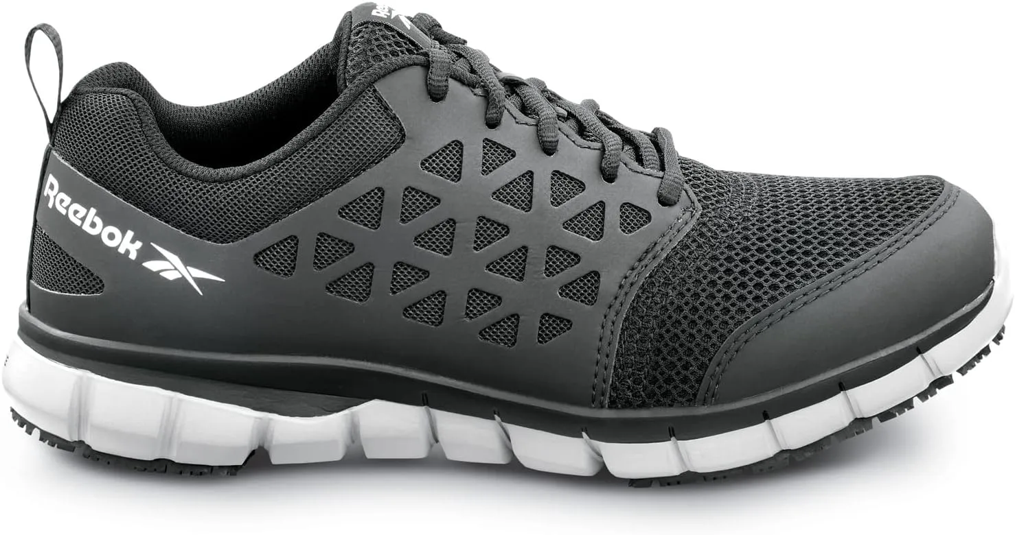 Reebok Work Sublite Cushion Work, Women's, Athletic Style, MaxTrax Slip Resistant, Soft Toe Work Shoe