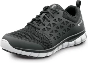 Reebok Work Sublite Cushion Work, Women's, Athletic Style, MaxTrax Slip Resistant, Soft Toe Work Shoe